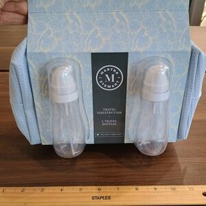 Martha Stewart Travel Toiletry Case with Bottles